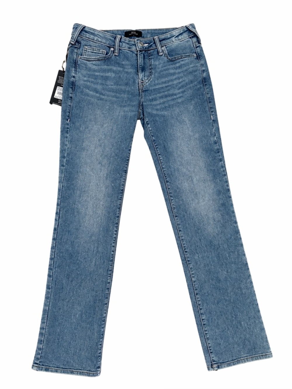True Religion Billie Mid Rise Straight Jeans Light Wash Size 28 NWT